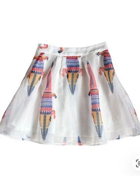 EUC MSGM Milano A-Line Crocodile Pattern Skirt Size Medium